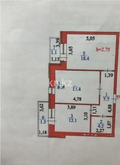 Продажа 2-комнатной квартиры, 62 м², ул. Калдаякова, дом  19 в Астане - фото 3