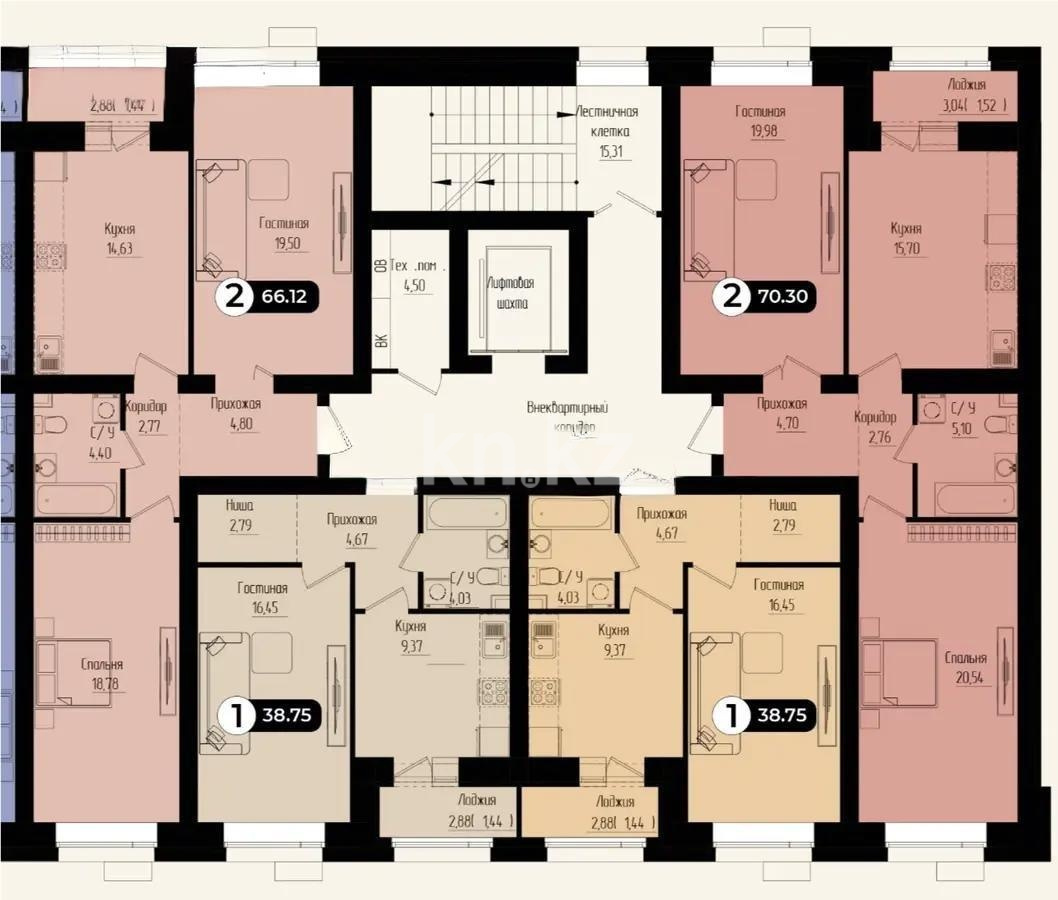 Продажа 1-комнатной квартиры, 40 м² в Астане