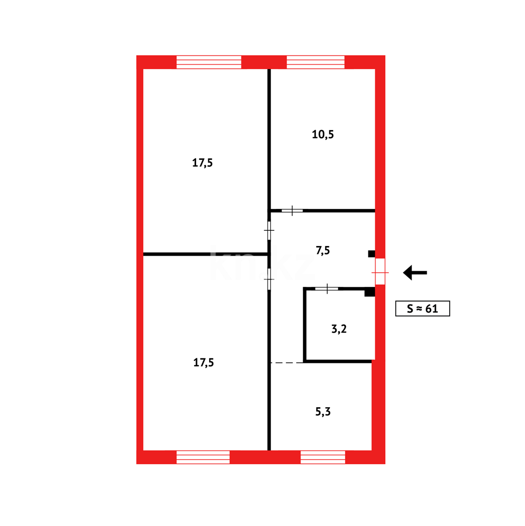 Продажа 3-комнатной квартиры, 63 м² в Караганде - фото 5