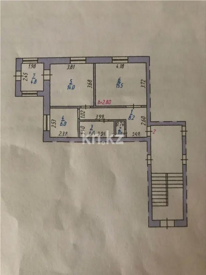 Продажа 2-комнатной квартиры, 53 м², ул. Байсеитовой, дом  3 в Темиртау - фото 6