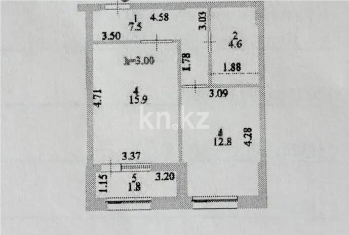 Продажа 1-комнатной квартиры, 42.6 м² в Астане - фото 3