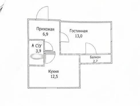 Продажа 1-комнатной квартиры, 38 м² в Астане