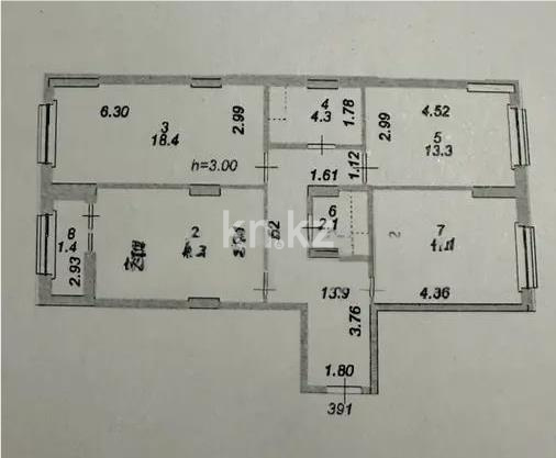 Продажа 3-комнатной квартиры, 83.4 м² в Астане