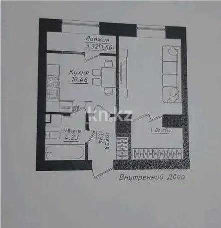 Продажа 1-комнатной квартиры, 41 м² в Астане