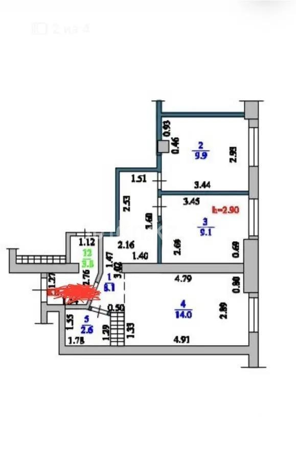Продажа 3-комнатной квартиры, 43.7 м² в Алматы - фото 4