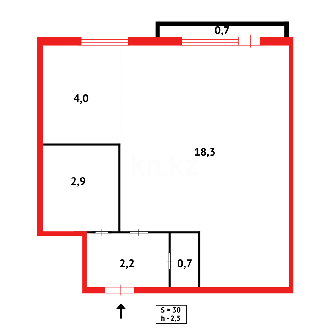Продажа 1-комнатной квартиры, 30 м² в Караганде - фото 8
