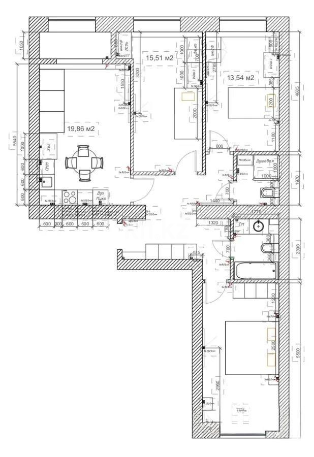 Продажа 4-комнатной квартиры, 88 м², пр. Туран, дом  34а в Астане - фото 10