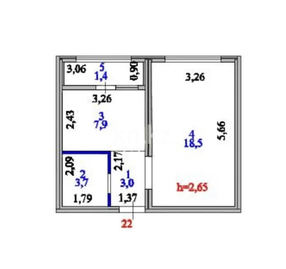 Продажа 1-комнатной квартиры, 34.5 м² в Астане