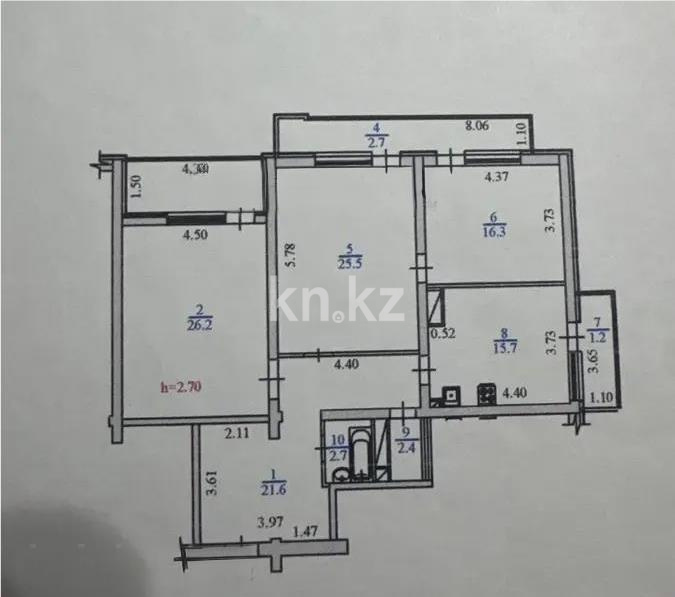Продажа 3-комнатной квартиры, 118 м² в Алматы