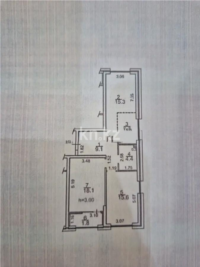 Продажа 3-комнатной квартиры, 71 м² в Алматы