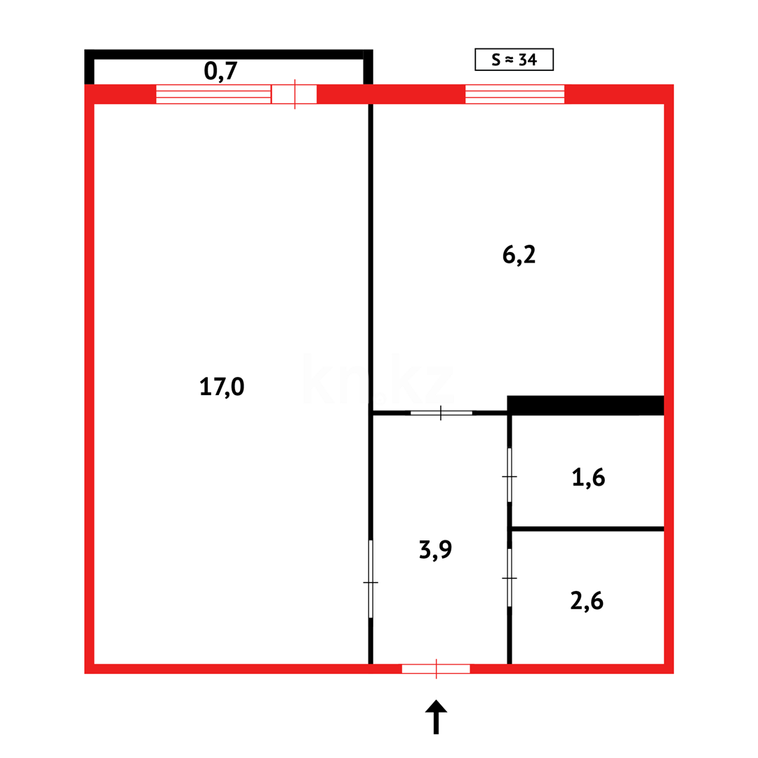 Продажа 1-комнатной квартиры, 35 м², мкр-н Степной-4 в Караганде - фото 12