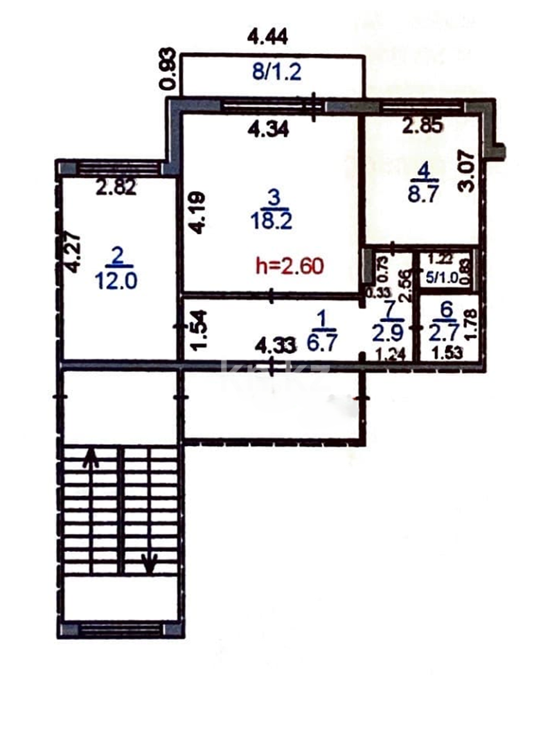 Продажа 2-комнатной квартиры, 54.5 м² в Караганде - фото 20