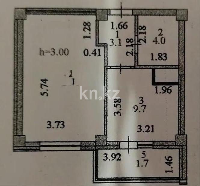 Продажа 1-комнатной квартиры, 39.1 м², пр. Кошкарбаева, дом  13 в Астане - фото 7