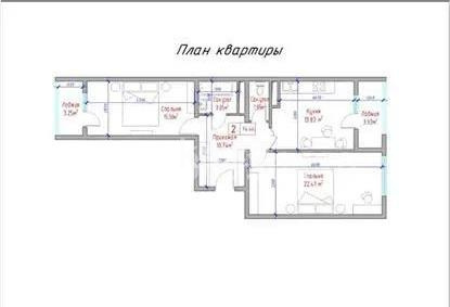 Продажа 3-комнатной квартиры, 74.6 м² в Алматы - фото 2
