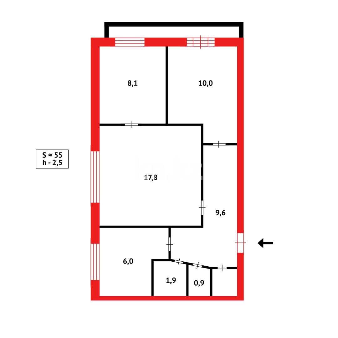 Продажа 3-комнатной квартиры, 55 м² в Темиртау - фото 16