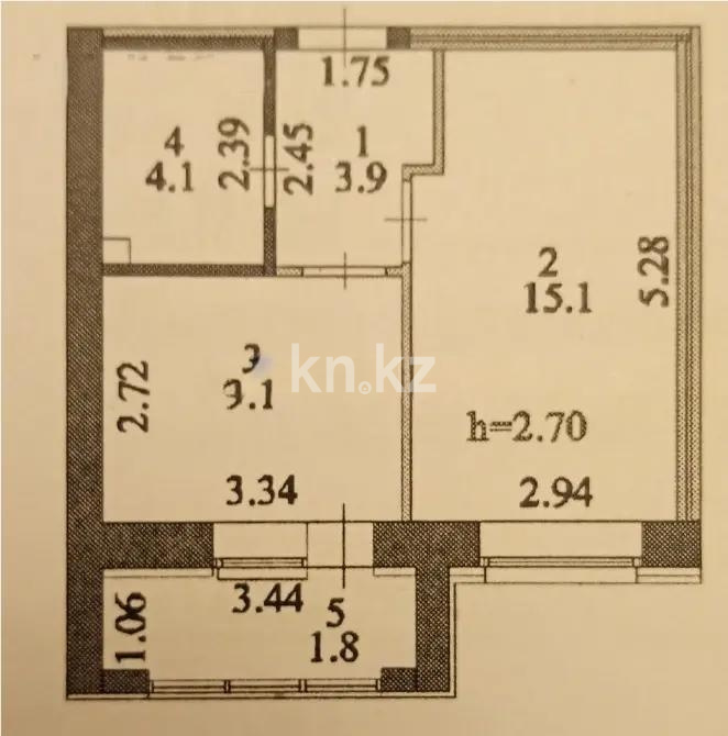 Продажа 1-комнатной квартиры, 34 м² в Астане - фото 6