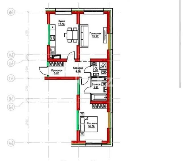 Продажа 2-комнатной квартиры, 64 м² в Алматы