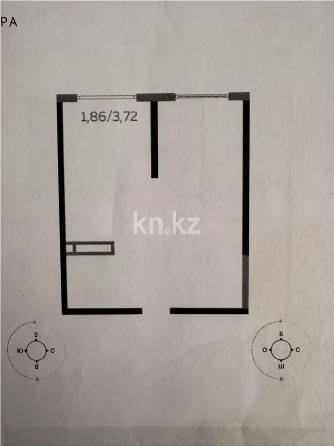 Продажа 1-комнатной квартиры, 43.4 м² в Алматы