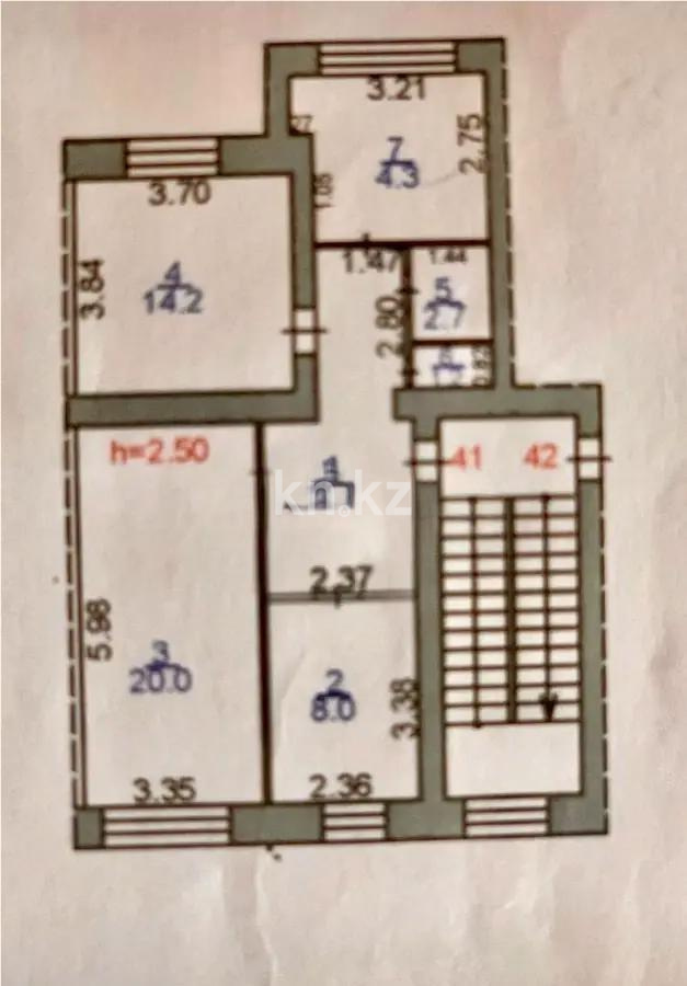 Продажа 3-комнатной квартиры, 60 м², ул. Маметовой, дом  96 в Караганде