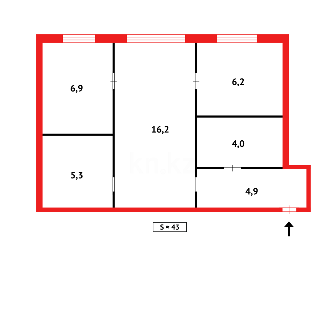 Продажа 3-комнатной квартиры, 42 м² в Караганде - фото 10