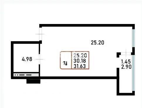 Продажа 1-комнатной квартиры, 32 м² в Астане