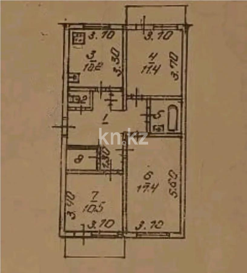 Продажа 3-комнатной квартиры, 70 м² в Алматы