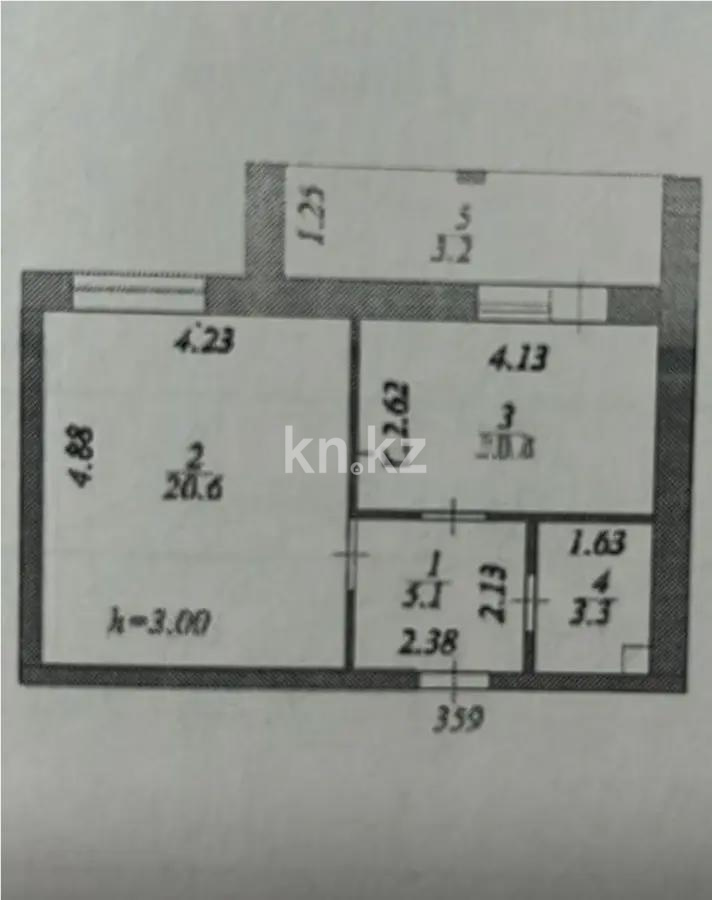 Продажа 1-комнатной квартиры, 43 м² в Астане