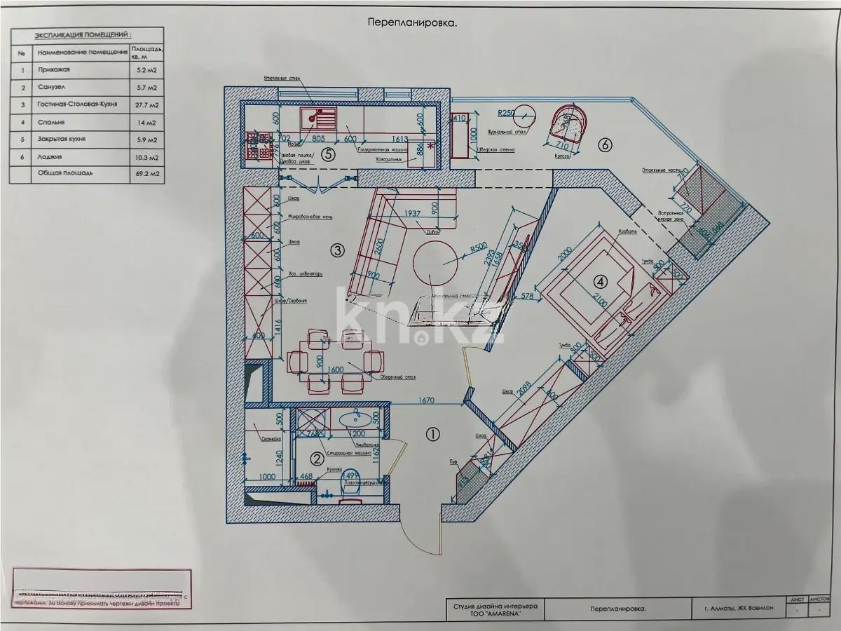 Продажа 2-комнатной квартиры, 68 м², ул. Розыбакиева, дом  247 в Алматы - фото 5