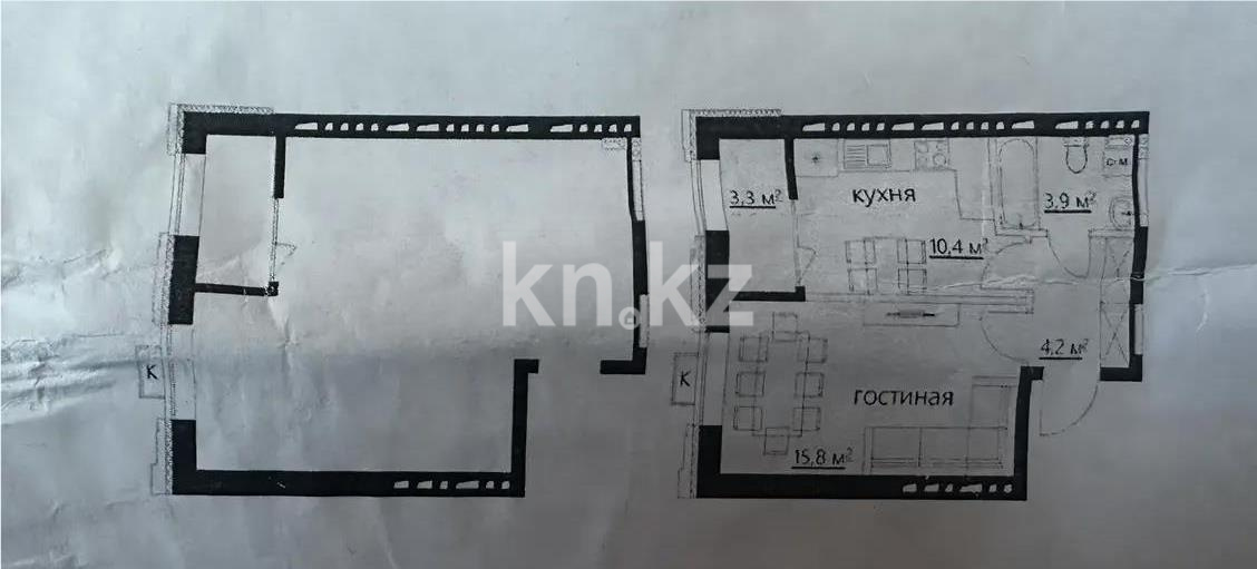 Продажа 1-комнатной квартиры, 37 м² в Караганде