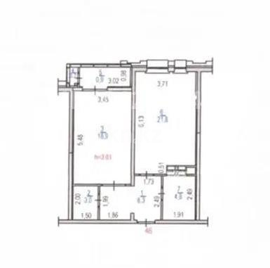 Продажа 2-комнатной квартиры, 57.9 м² в Алматы