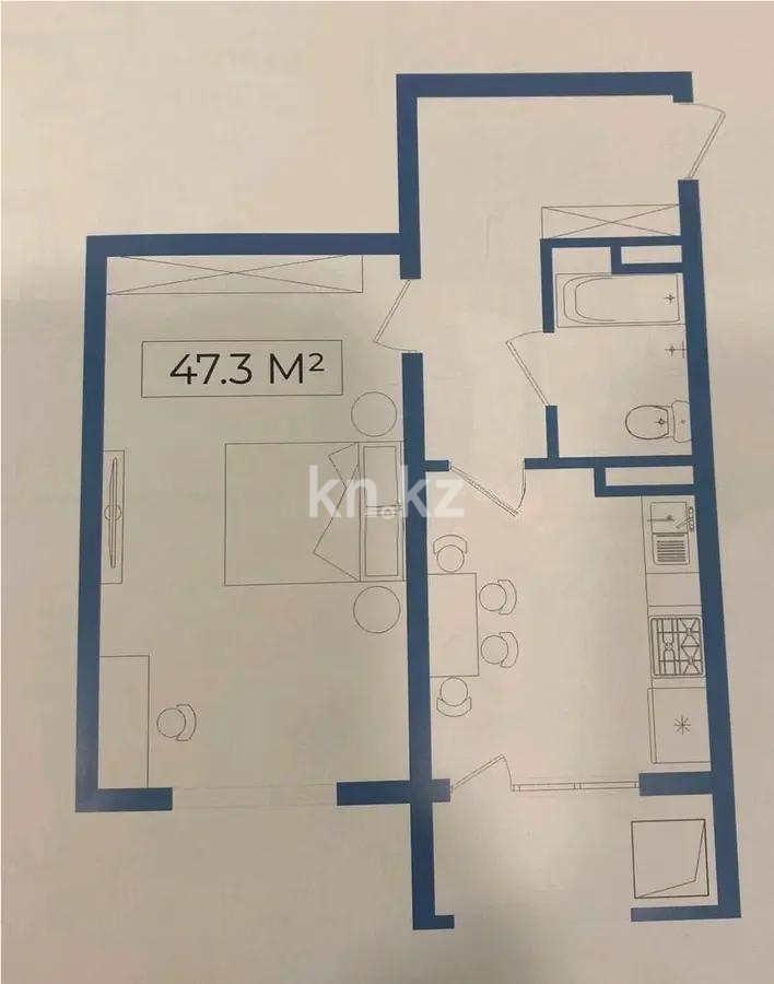 Продажа 1-комнатной квартиры, 48 м² в Алматы