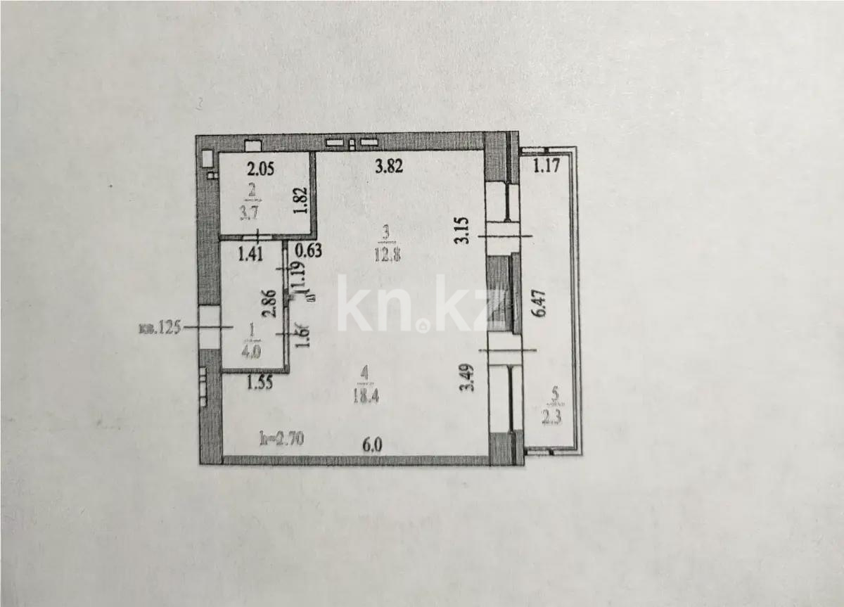 Продажа 1-комнатной квартиры, 41.2 м², ул. Иманбаевой, дом  3 в Астане
