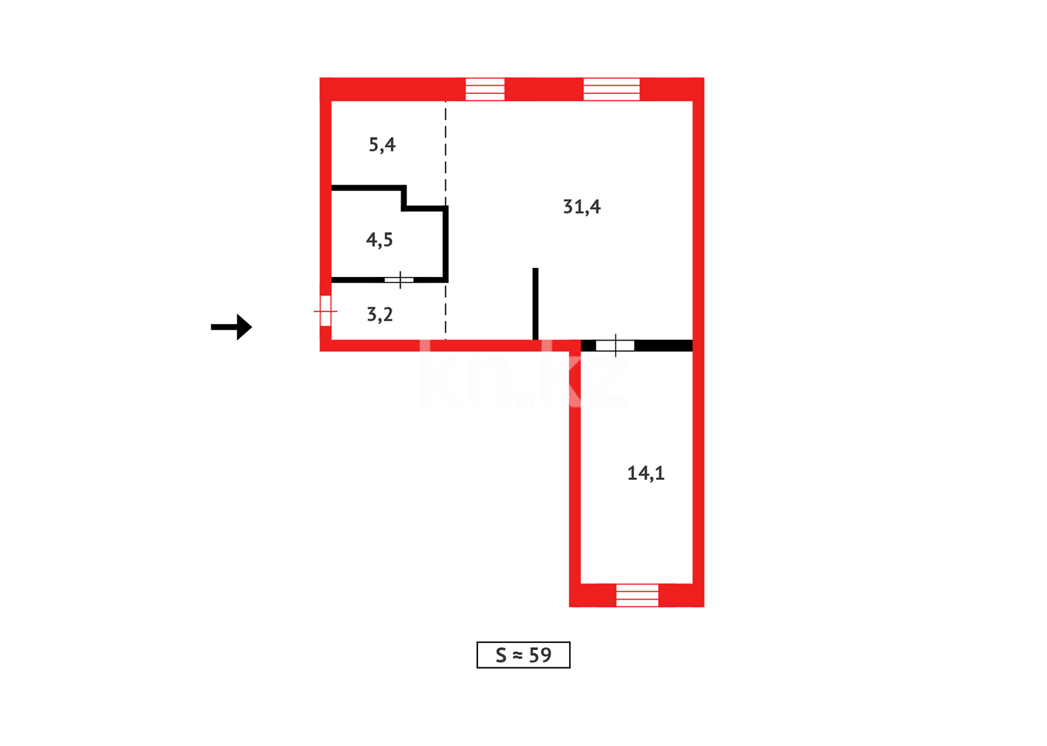 Продажа 3-комнатной квартиры, 50 м² в Караганде - фото 10