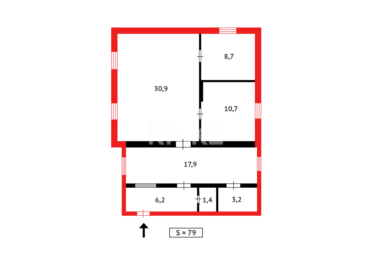 Продажа 4-комнатного дома, 79 м², ул. Матросова в Темиртау - фото 18