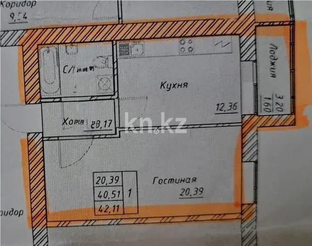 Продажа 1-комнатной квартиры, 42 м², ул. Тынышбайулы, дом  6 стр в Астане