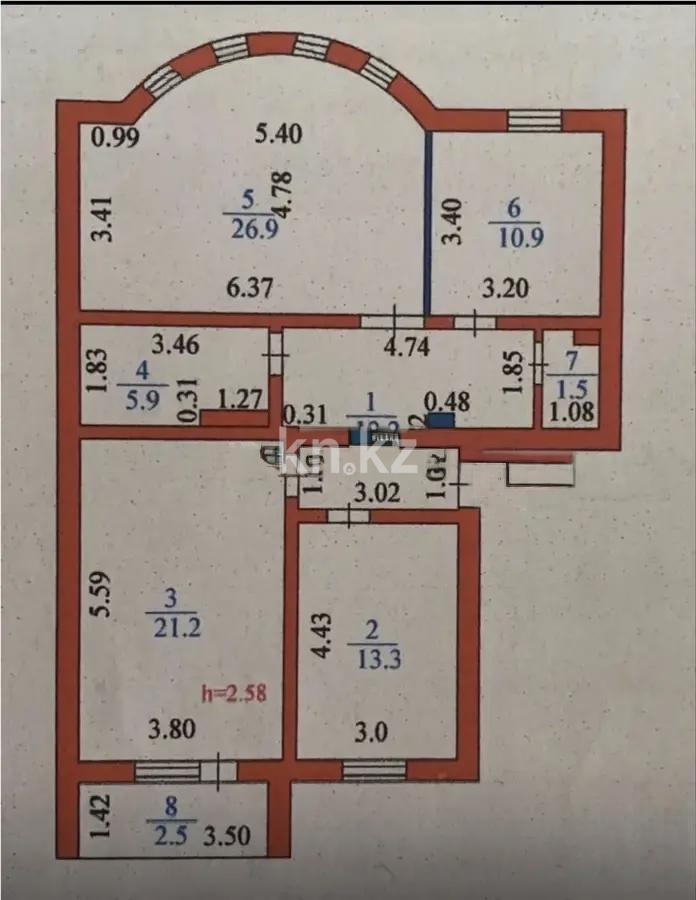 Продажа 3-комнатной квартиры, 95 м² в Астане