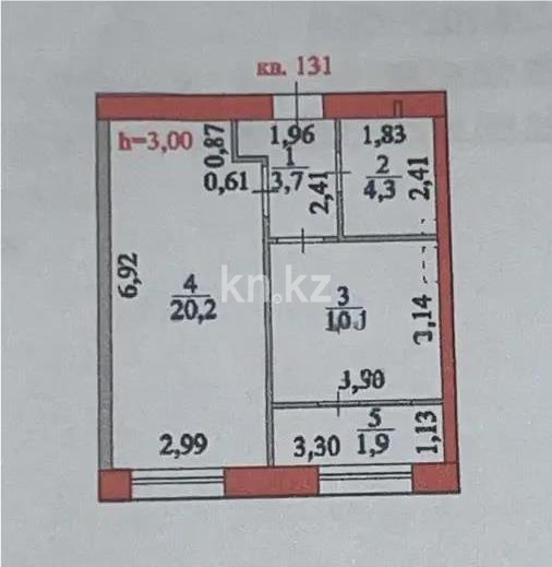 Продажа 1-комнатной квартиры, 40.2 м² в Астане - фото 3