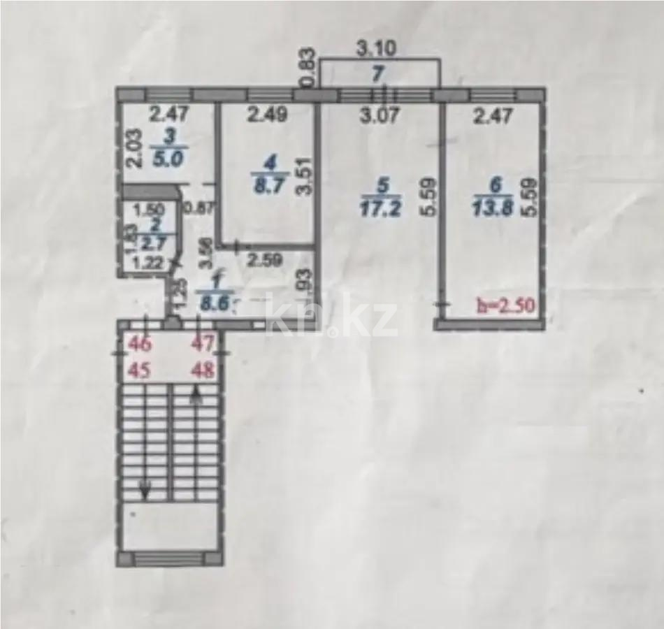 Продажа 3-комнатной квартиры, 57 м² в Караганде - фото 3