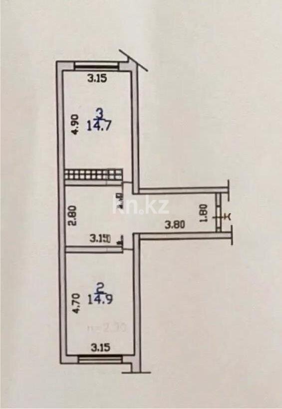 Продажа 1-комнатной квартиры, 46 м² в Алматы