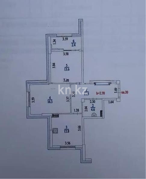 Продажа 2-комнатной квартиры, 61.2 м² в Алматы - фото 3