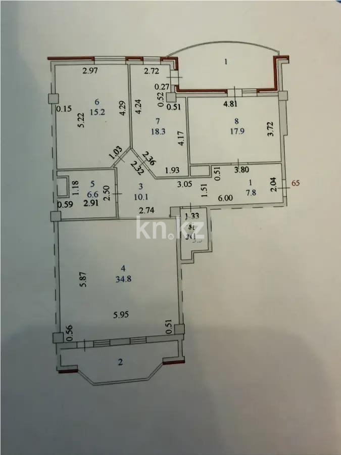 Продажа 3-комнатной квартиры, 131 м² в Астане - фото 8