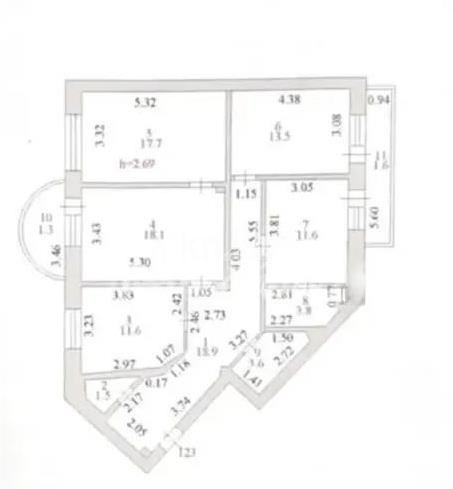 Продажа 4-комнатной квартиры, 104 м², ул. Валиханова, дом  5 в Астане - фото 3