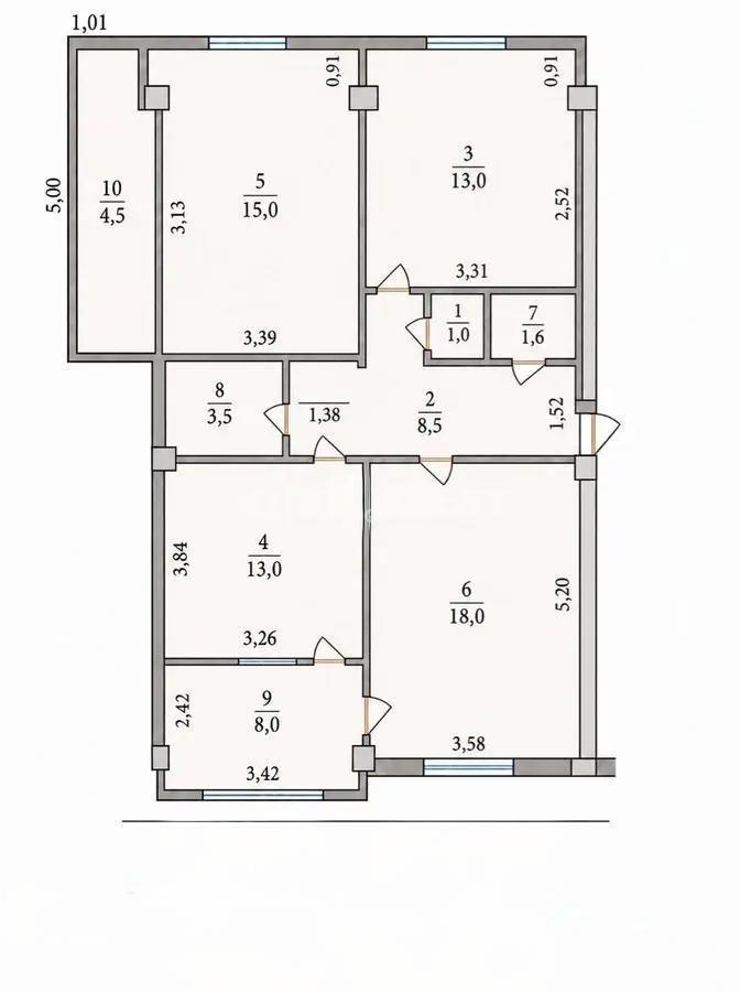Продажа 3-комнатной квартиры, 80 м² в Алматы - фото 8