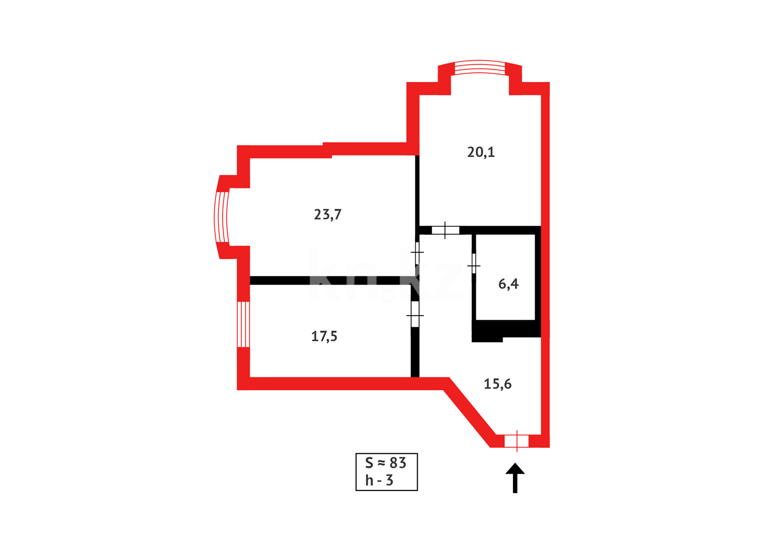 Продажа 2-комнатной квартиры, 86 м², ул. Иманбаевой в Астане - фото 13