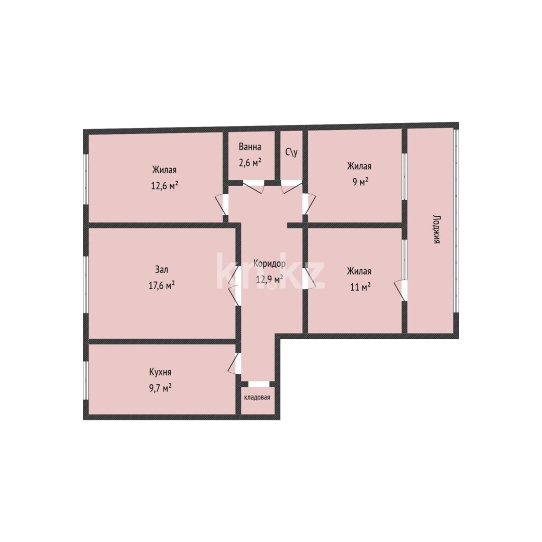 Продажа 4-комнатной квартиры, 81 м² в Костанае - фото 14