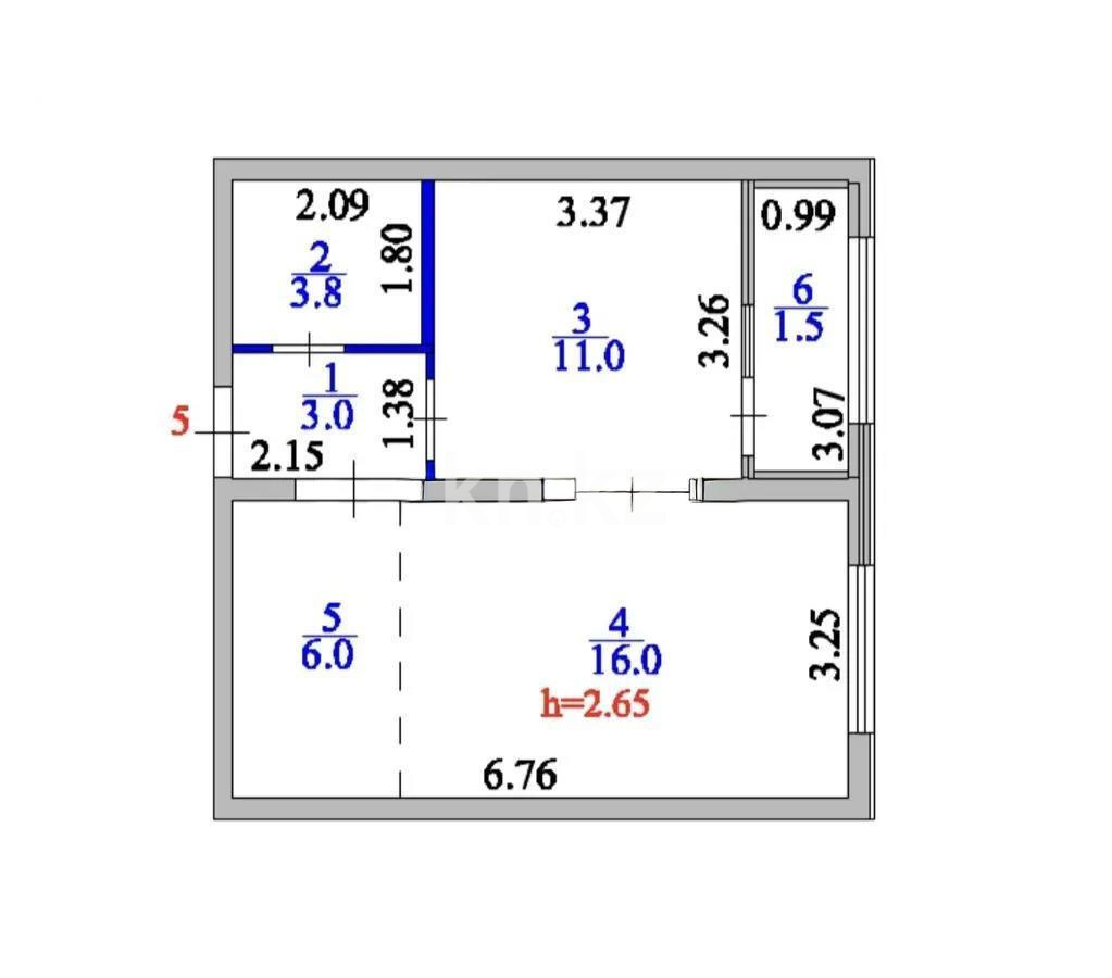 Продажа 1-комнатной квартиры, 41.3 м² в Астане - фото 6