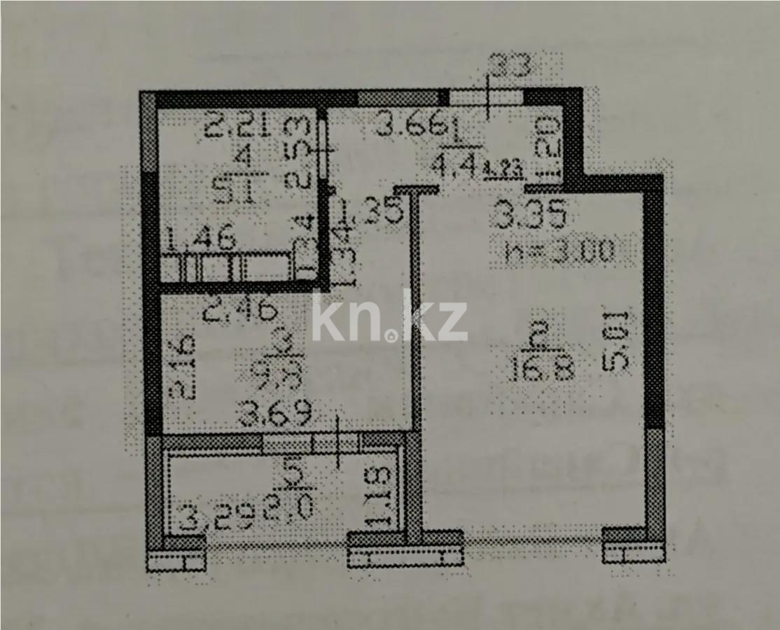 Продажа 1-комнатной квартиры, 38 м² в Астане