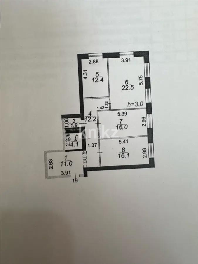 Продажа 3-комнатной квартиры, 96 м² в Караганде