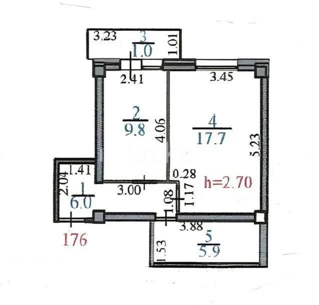 Продажа 1-комнатной квартиры, 41 м² в Алматы