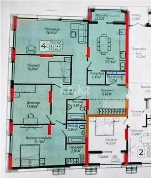 Продажа 4-комнатной квартиры, 143 м² в Астане